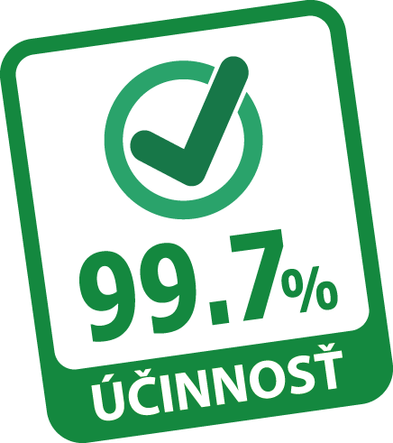 99,7% účinnosť